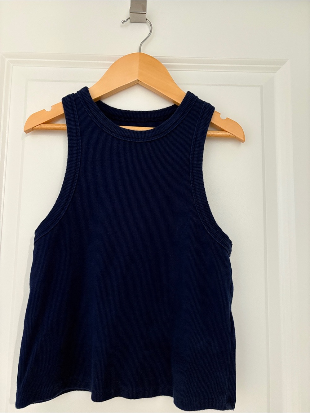 Maeve Navy Ribbed Tank